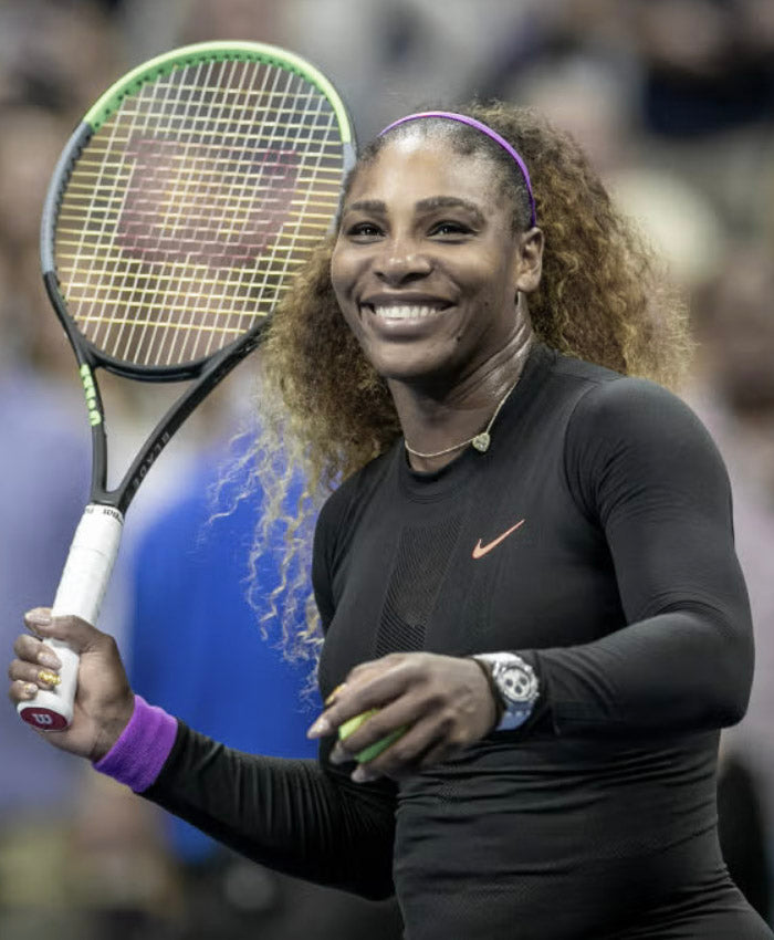 Serena Williams with a Power Plate training platform